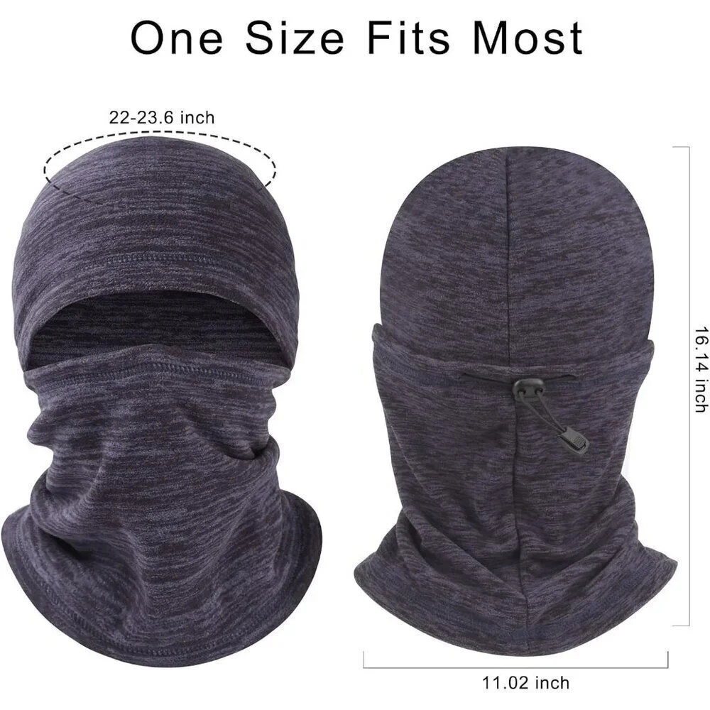 Balaclava Ski Face Mask, Cold Weather Windproof Hooded Scarf Hat(men&women)